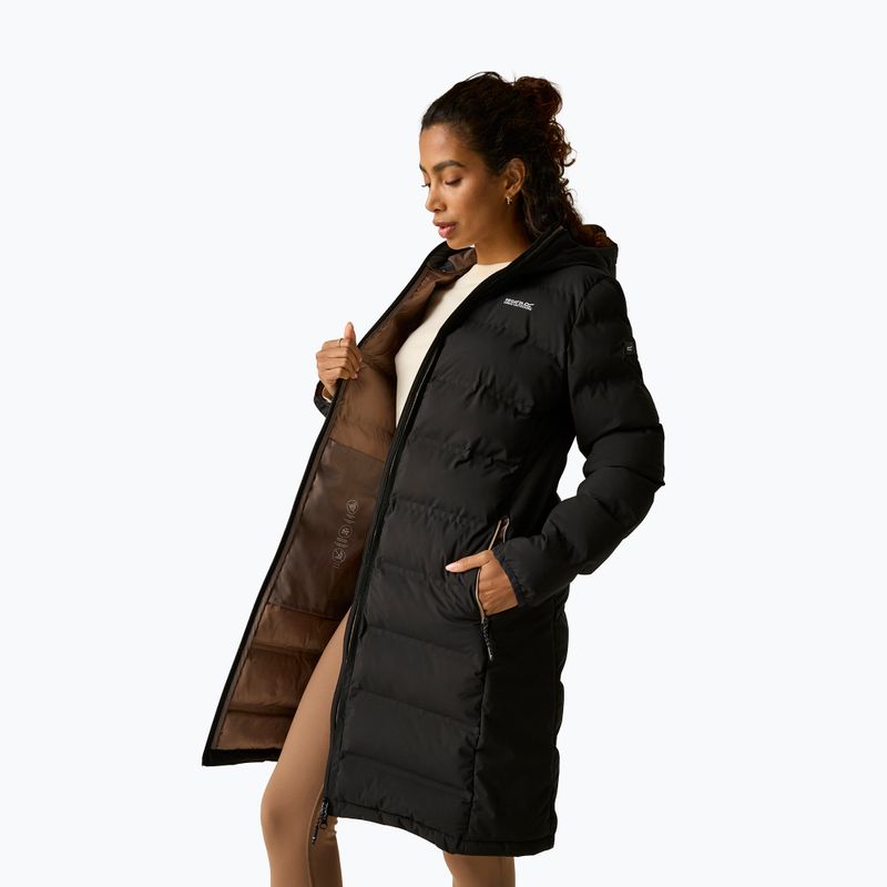 Dámský zateplený kabát REGATTA Altoro Thermal Long black/mocha 7