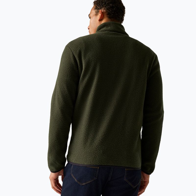 Pánská fleecová mikina REGATTA Frankie Borg dark khaki/black 3