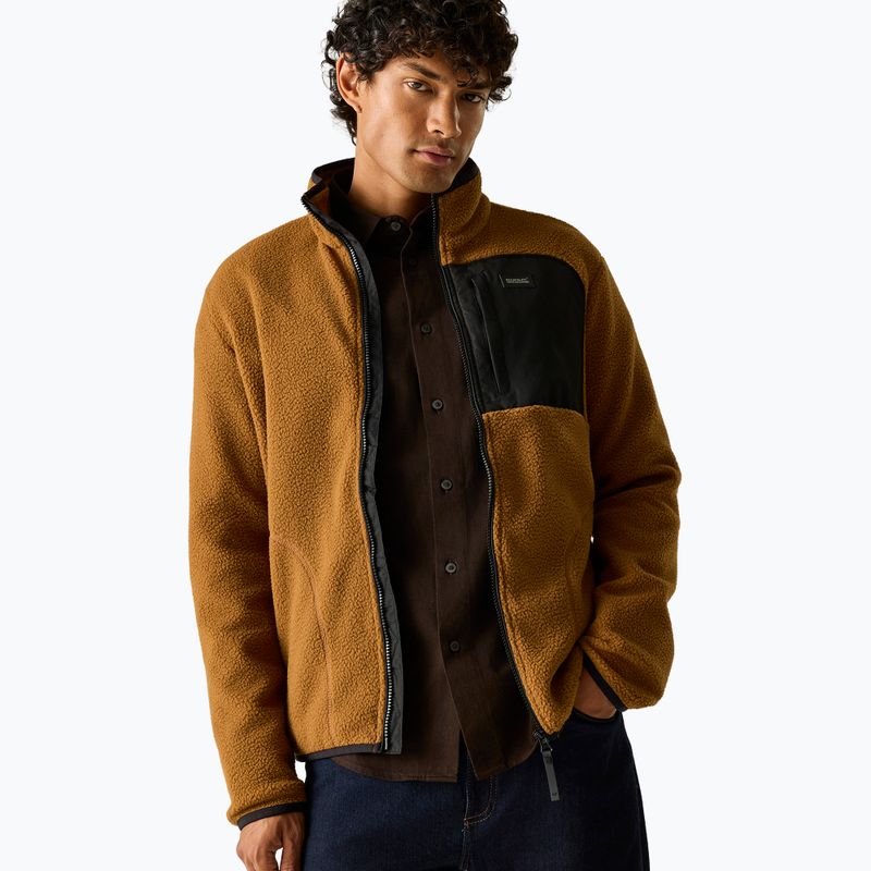 Pánská fleecová mikina REGATTA Frankie Borg rich tan/black 4
