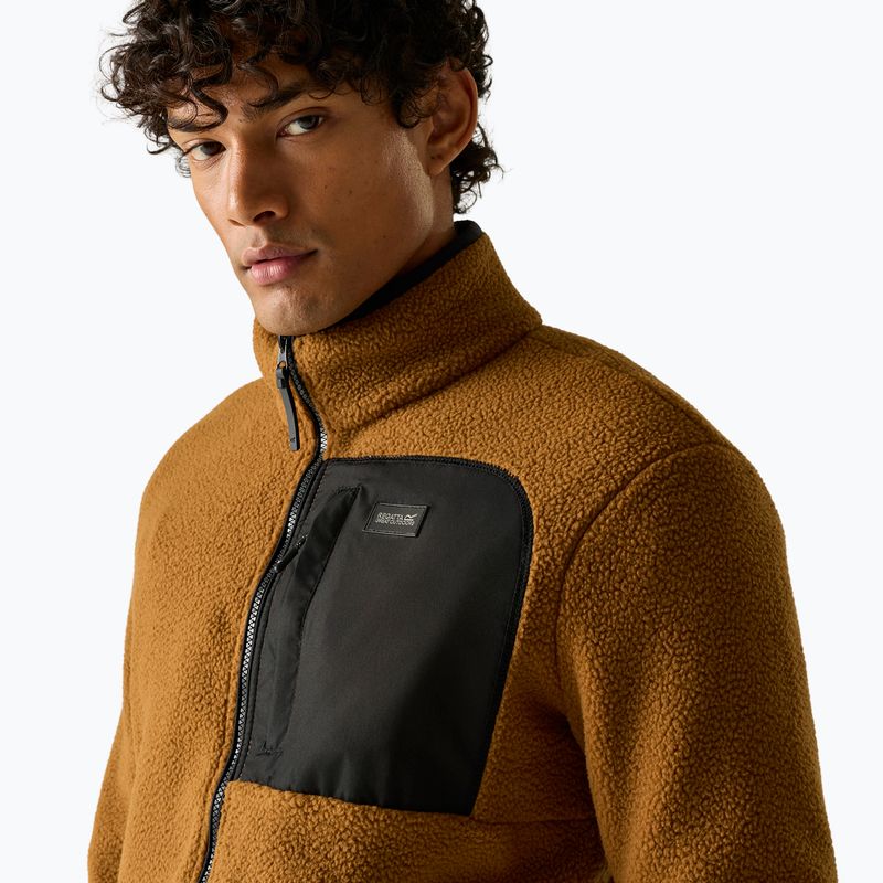 Pánská fleecová mikina REGATTA Frankie Borg rich tan/black 6