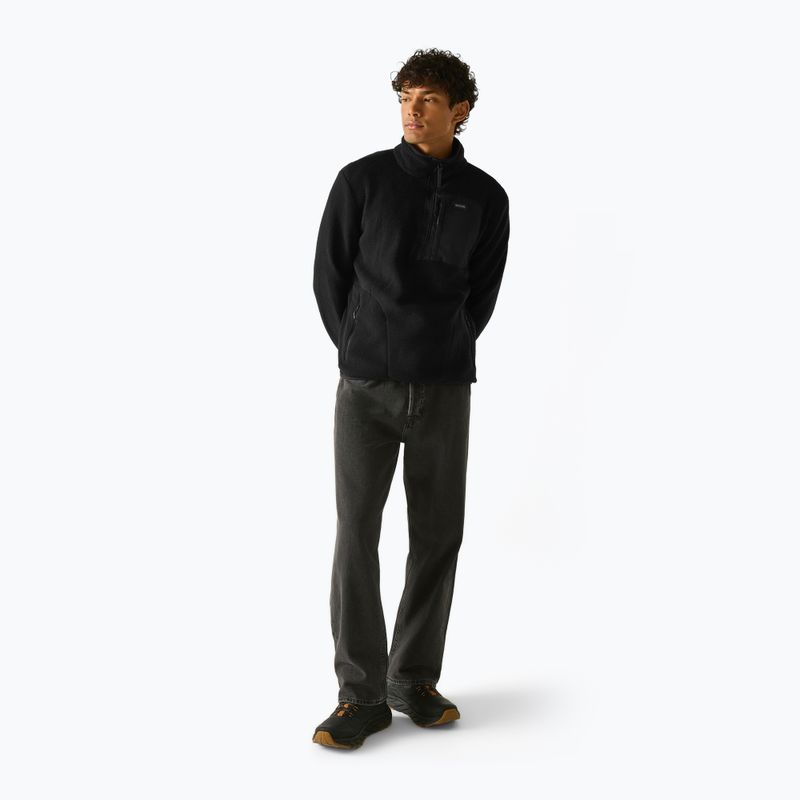 Pánská fleecová mikina REGATTA Frankie Borg Half Zip black/black 3