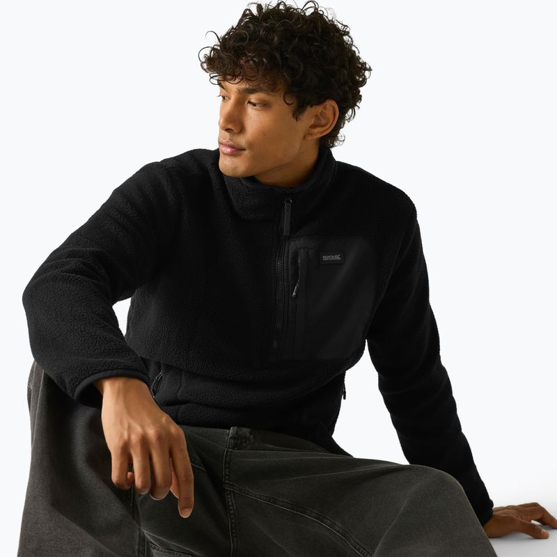 Pánská fleecová mikina REGATTA Frankie Borg Half Zip black/black 5