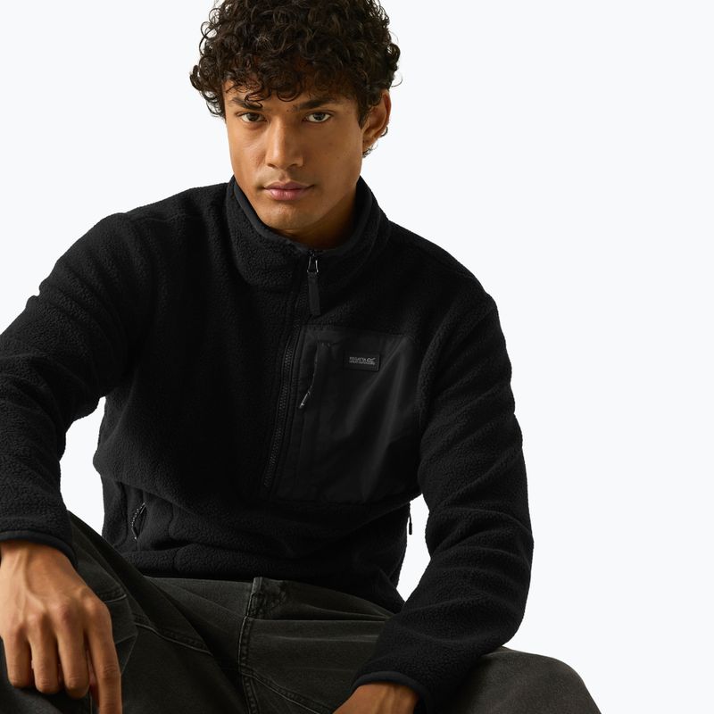 Pánská fleecová mikina REGATTA Frankie Borg Half Zip black/black 6