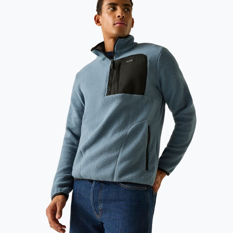 Pánská fleecová mikina REGATTA Frankie Borg Half Zip grey mirage/black 3