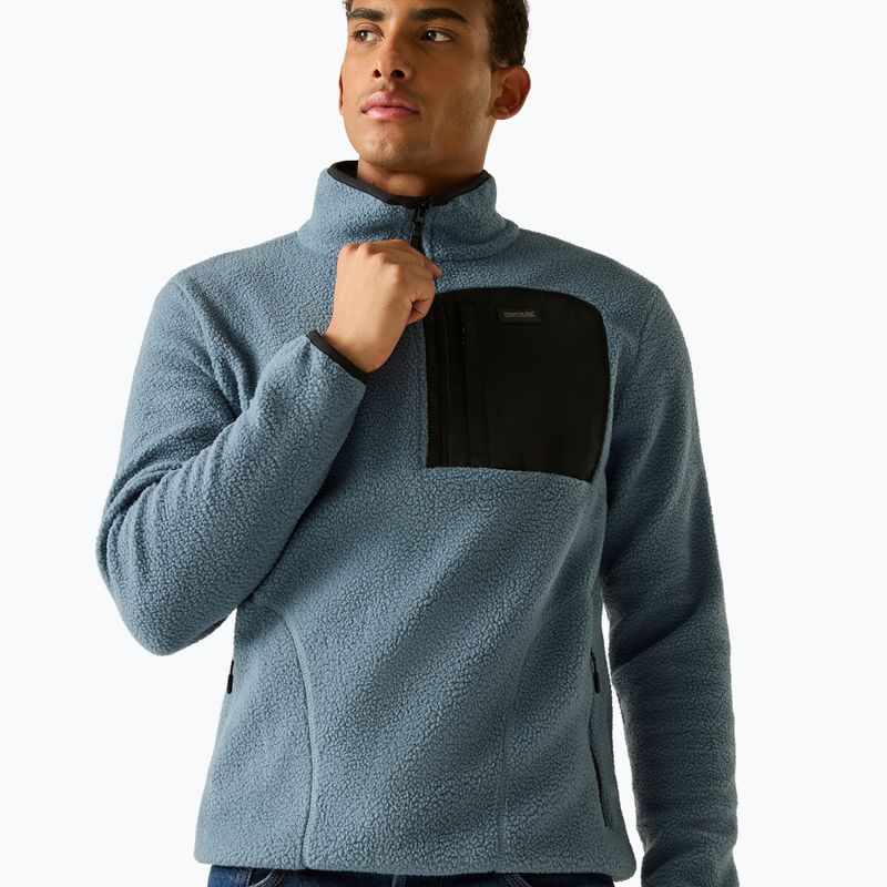 Pánská fleecová mikina REGATTA Frankie Borg Half Zip grey mirage/black 5