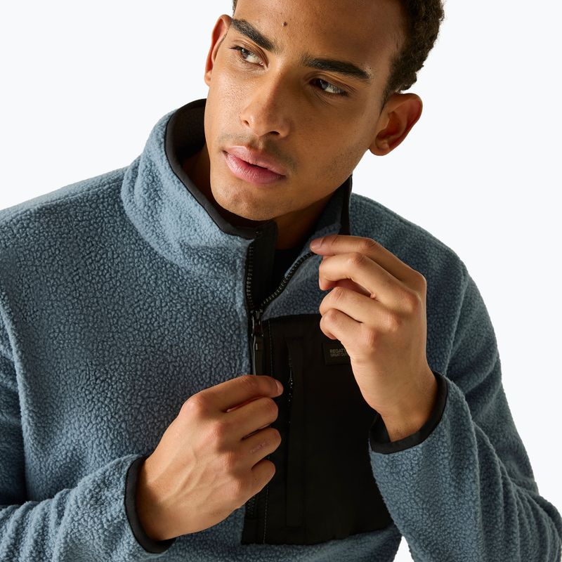 Pánská fleecová mikina REGATTA Frankie Borg Half Zip grey mirage/black 6