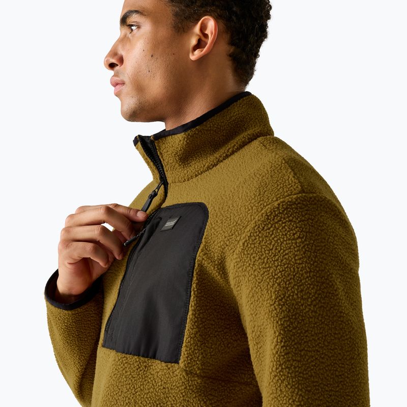Pánská fleecová mikina REGATTA Frankie Borg Half Zip rich tan/black 6
