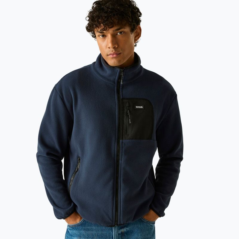 Pánská fleecová mikina REGATTA Frankie Full Zip Fleece navy/black