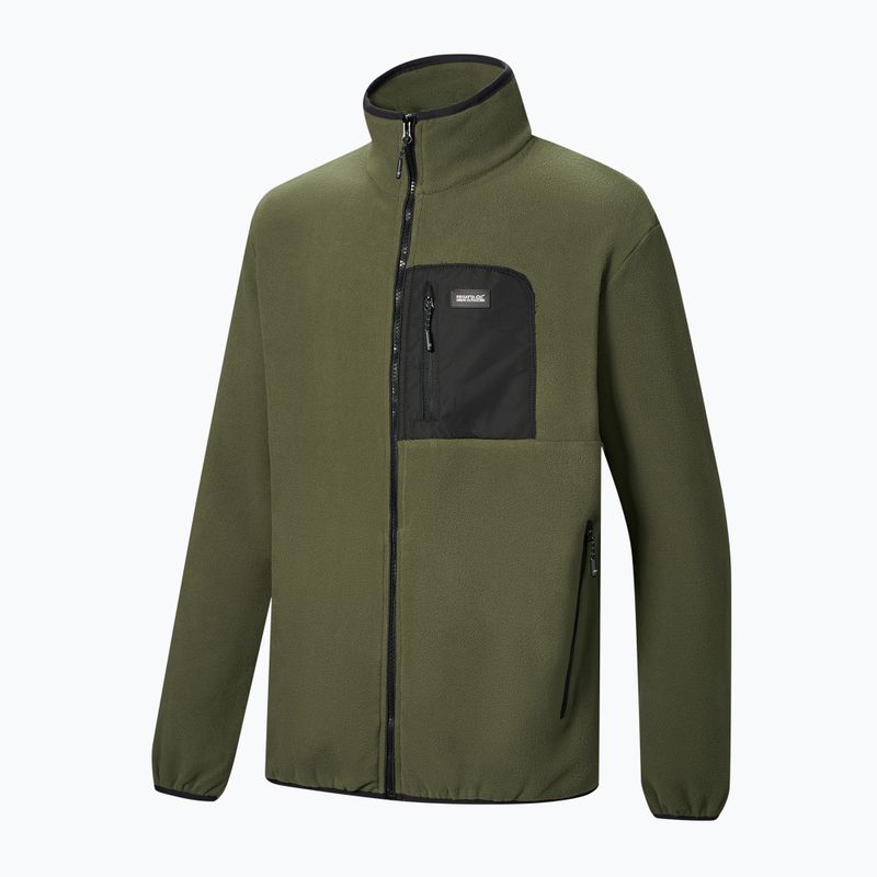 Pánská fleecová mikina REGATTA  Frankie Full Zip Fleece dark khaki/black 3