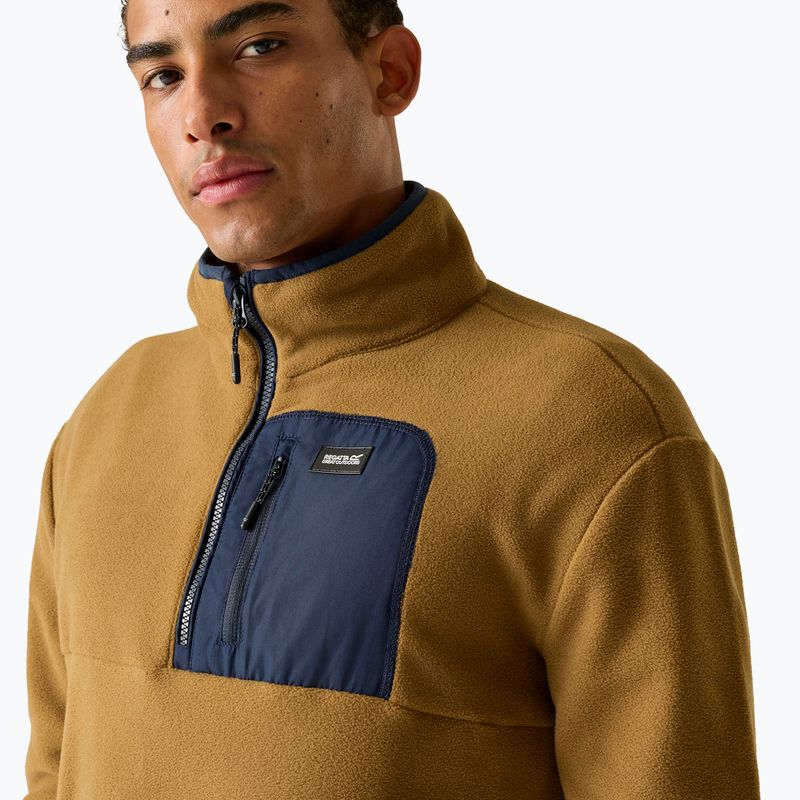 Pánská fleecová mikina REGATTA Frankie Half Zip rich tan/navy 6