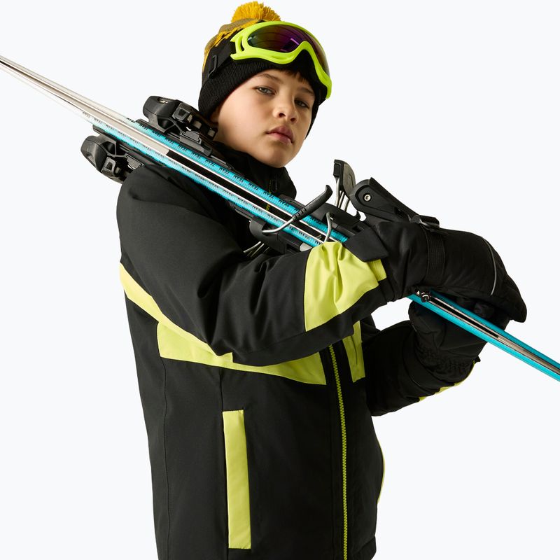 Dětská lyžařská bunda Dare2B Rip It Jacket black/wild lime 7