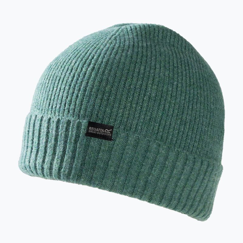 Dámská zimní čepice REGATTA Ribbed Basic dark forest green 2