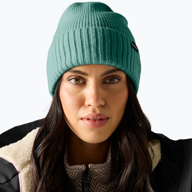 Dámská zimní čepice REGATTA Ribbed Basic dark forest green 3