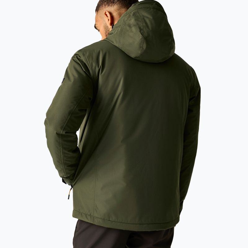 Pánská nepromokavá bunda REGATTA Allston dark khaki/wood brown 3