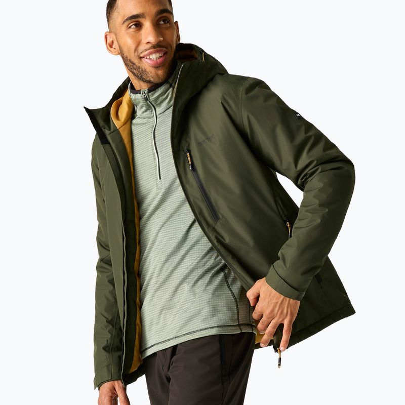Pánská nepromokavá bunda REGATTA Allston dark khaki/wood brown 5