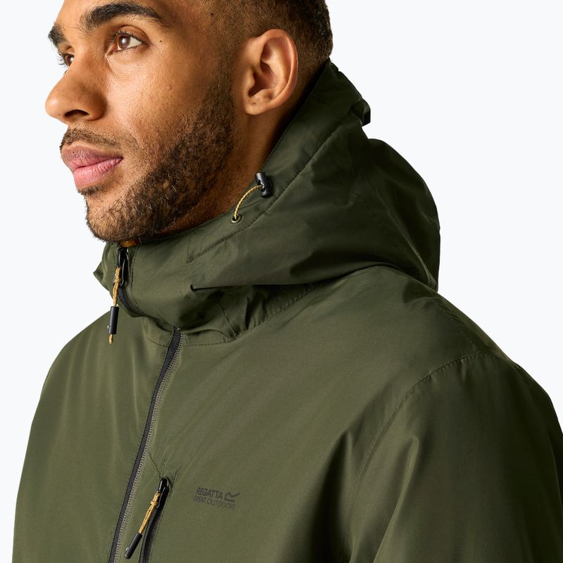 Pánská nepromokavá bunda REGATTA Allston dark khaki/wood brown 7