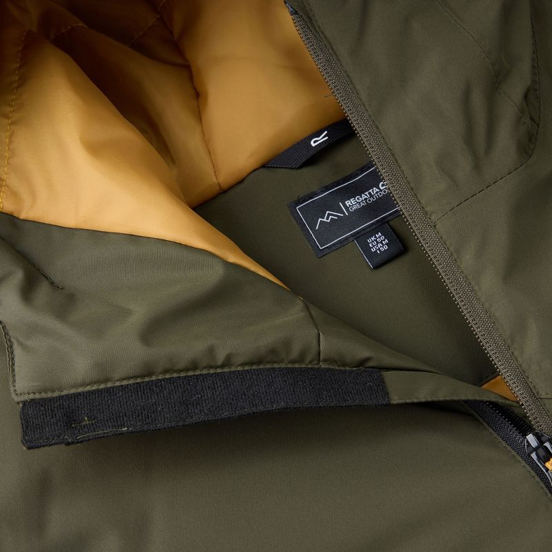 Pánská nepromokavá bunda REGATTA Allston dark khaki/wood brown 13