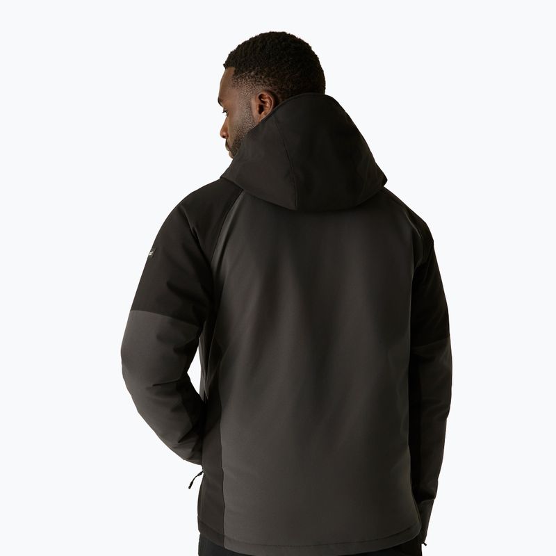 Pánská nepromokavá bunda Regatta Highton Stretch Padded Jacket ash/black 3