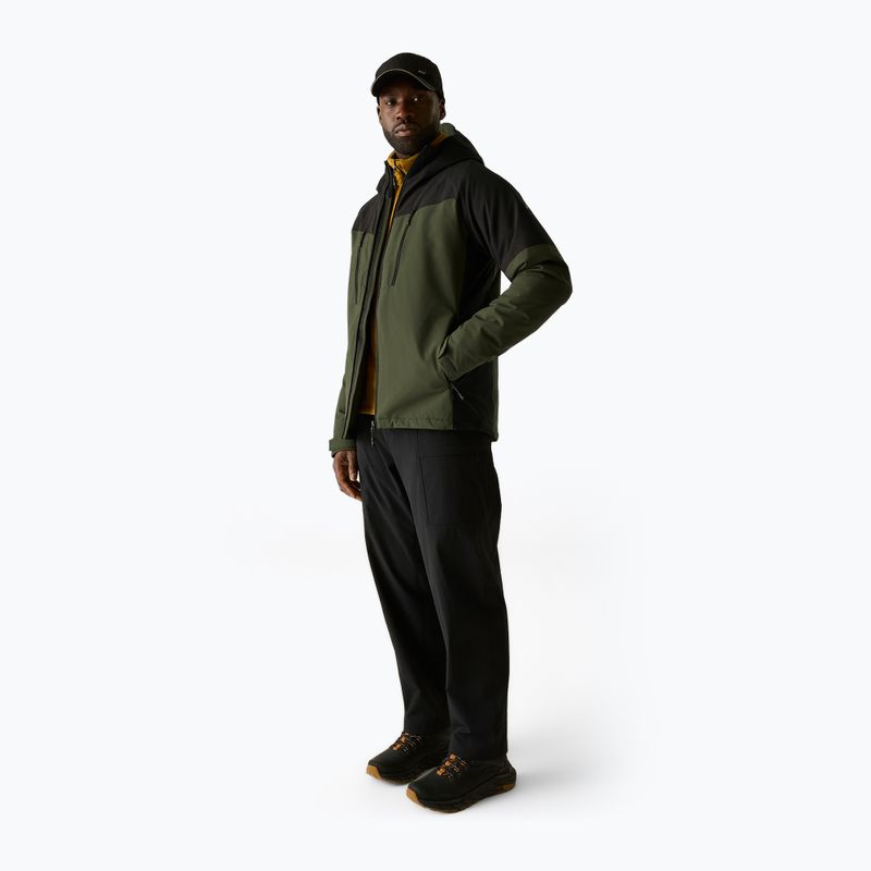 Pánská nepromokavá bunda REGATTA Highton Stretch Padded dark khaki/black 2