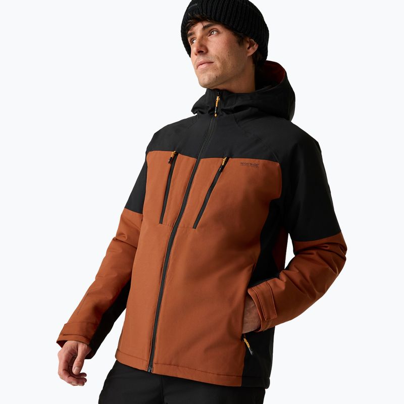 Pánská nepromokavá bunda Regatta Highton Stretch Padded Jacket burnt henna/black 4