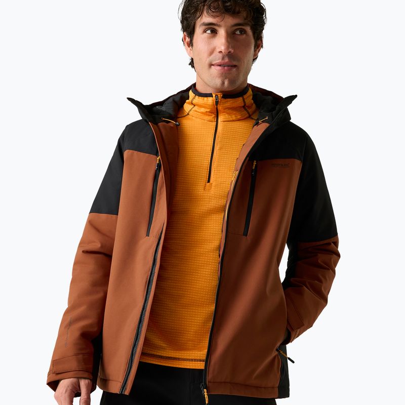Pánská nepromokavá bunda Regatta Highton Stretch Padded Jacket burnt henna/black 6