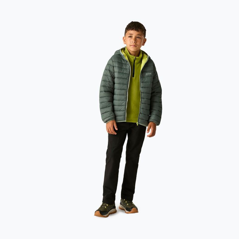 Dětská zateplená bunda REGATTA Lofthouse dark forest green/wild lime 2