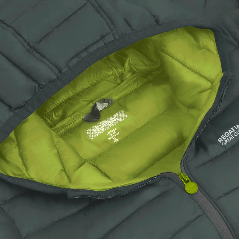Dětská zateplená bunda REGATTA Lofthouse dark forest green/wild lime 16