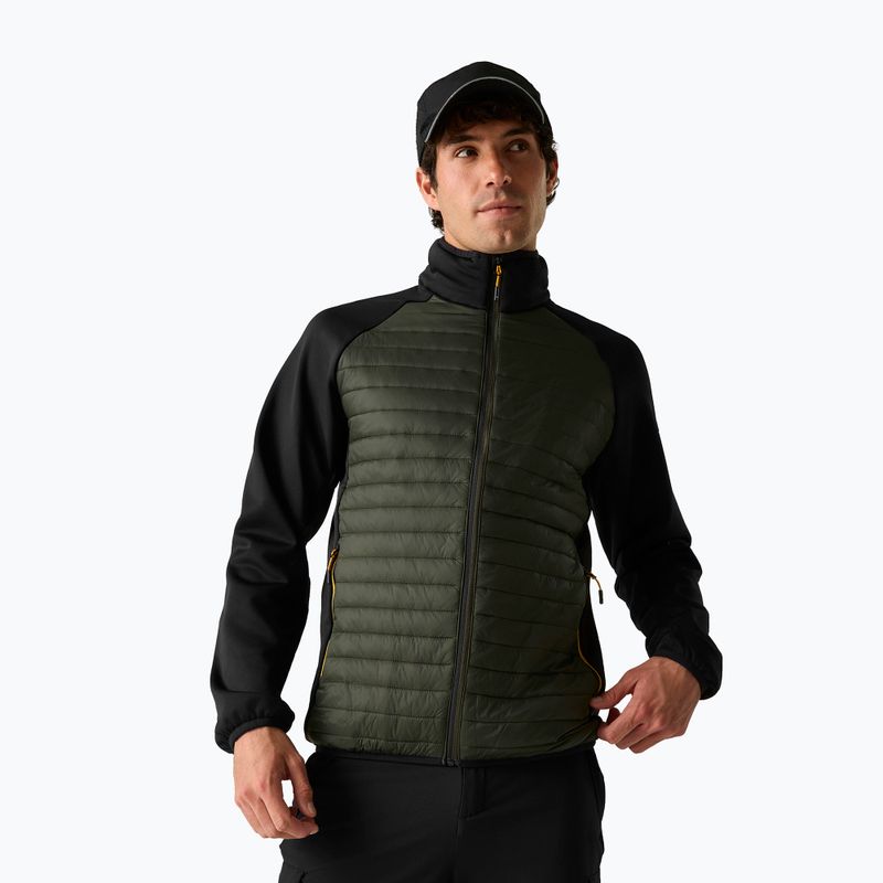 Pánská hybridní bunda REGATTA Clumber Hybrid dark khaki/black/sunset 4