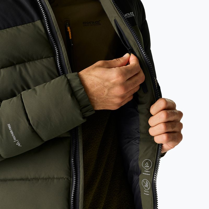 Pánská zateplená bunda REGATTA Aldthron dark khaki/black 7