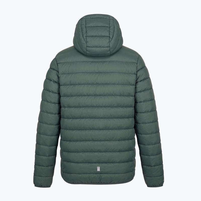 Dětská péřová bunda REGATTA Hooded Marizion dark forest green/wild lime 15