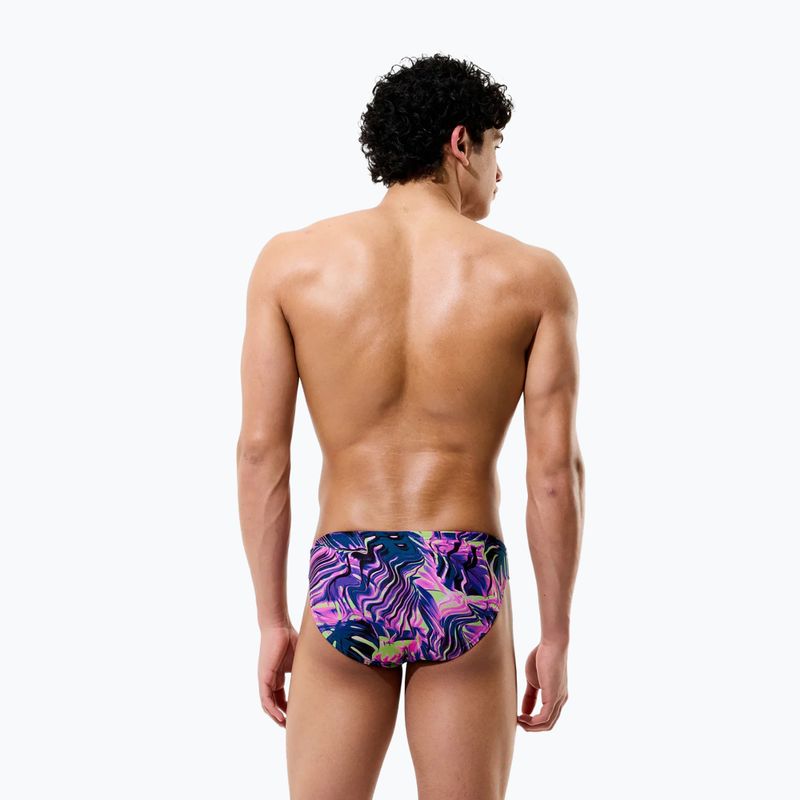 Pánské plavky  Speedo Printed Brief techno jungle/orchid shine 4