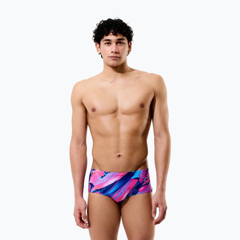 Pánské plavecké boxerky Speedo Printed 13.5 cm Brief brushy glitch/hope 3