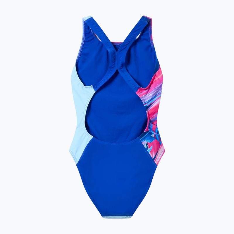 Dámské jednodílné plavky Speedo FL Placement Printed Powerback brushy shadows/cruise 8