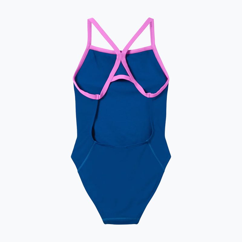 Dámské jednodílné plavky Speedo Solid Turnback denim teal 7