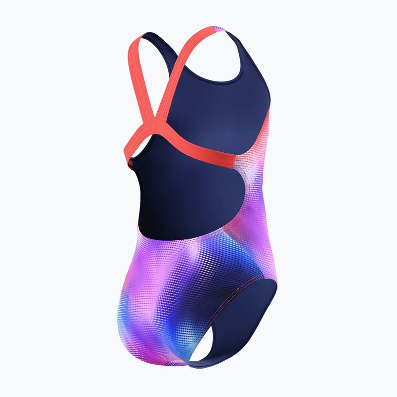 Dětské jednodílné plavky Speedo Allover Print Leaderback post it pink 2