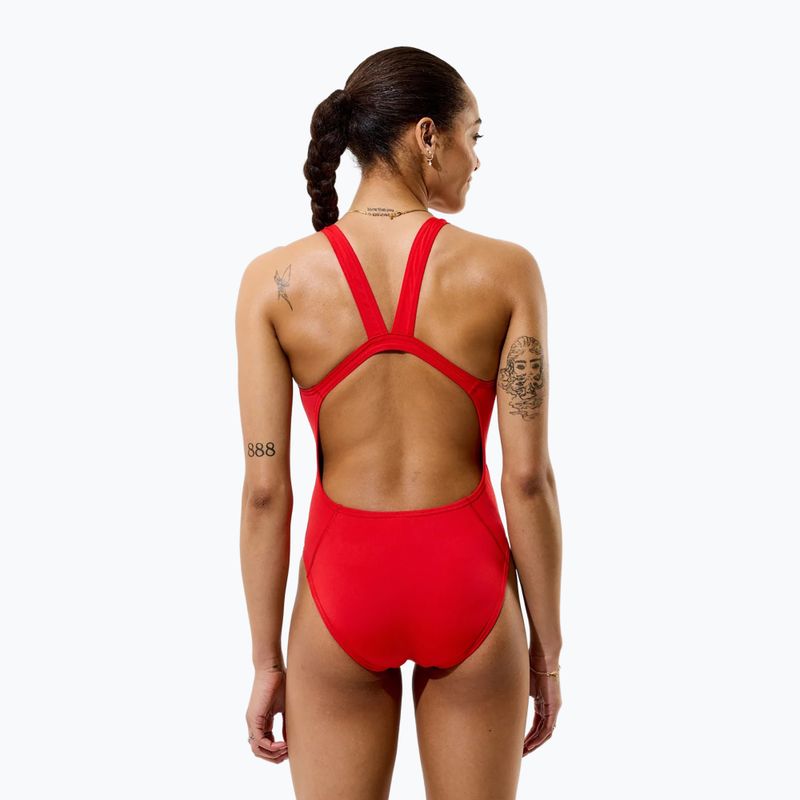 Dámské jednodílné plavky Speedo Solid Endurancex Leaderback team red 4
