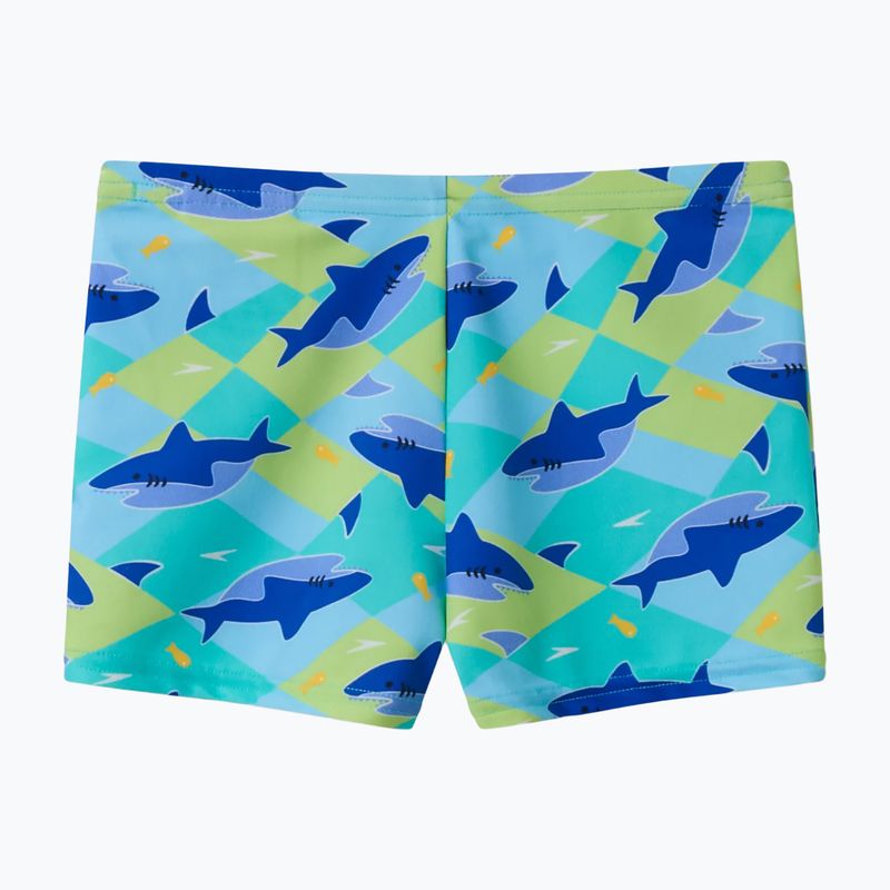 Chlapecké plavecké boxerky Speedo Print Aquashort deep sapphire 2