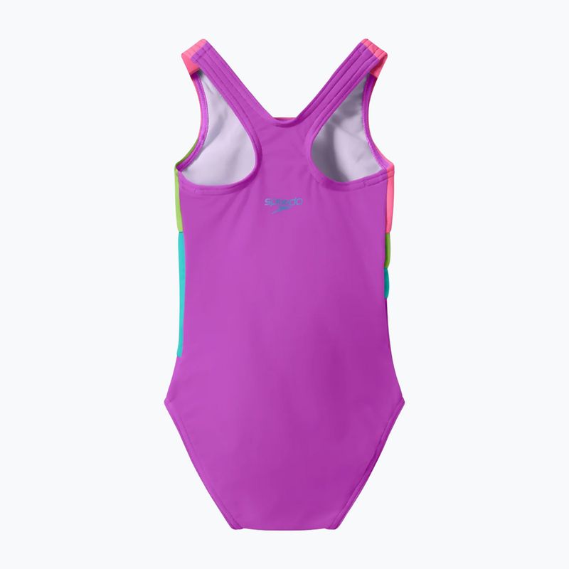 Dětské jednodílné plavky Speedo Radiating Splice neon jelly 2