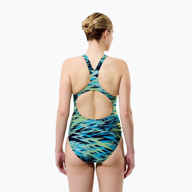 Dámské jednodílné plavky Speedo Hyperboom Print Medalist hyper teal 2