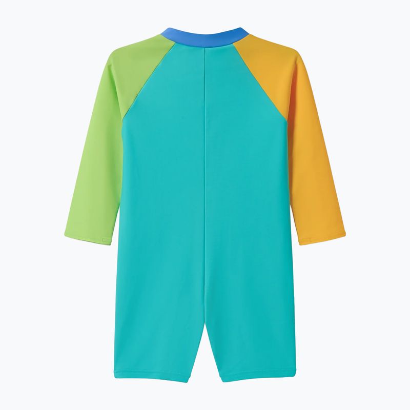 Dětské jednodílné plavky Speedo Colorblock Zip LS aqua breeze 2