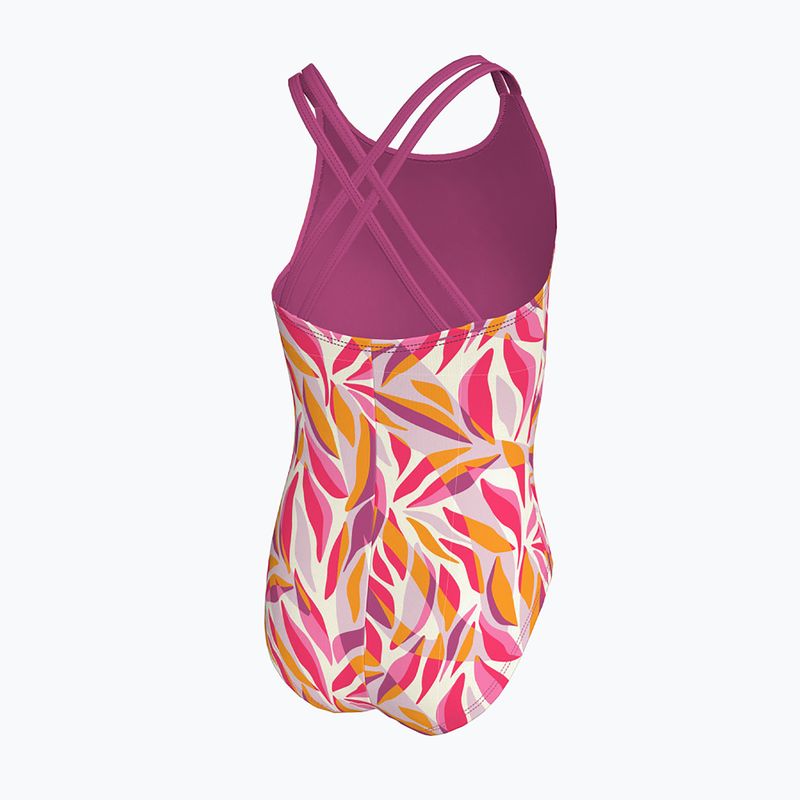 Dětské jednodílné plavky Nike Spiderback desert pink 3