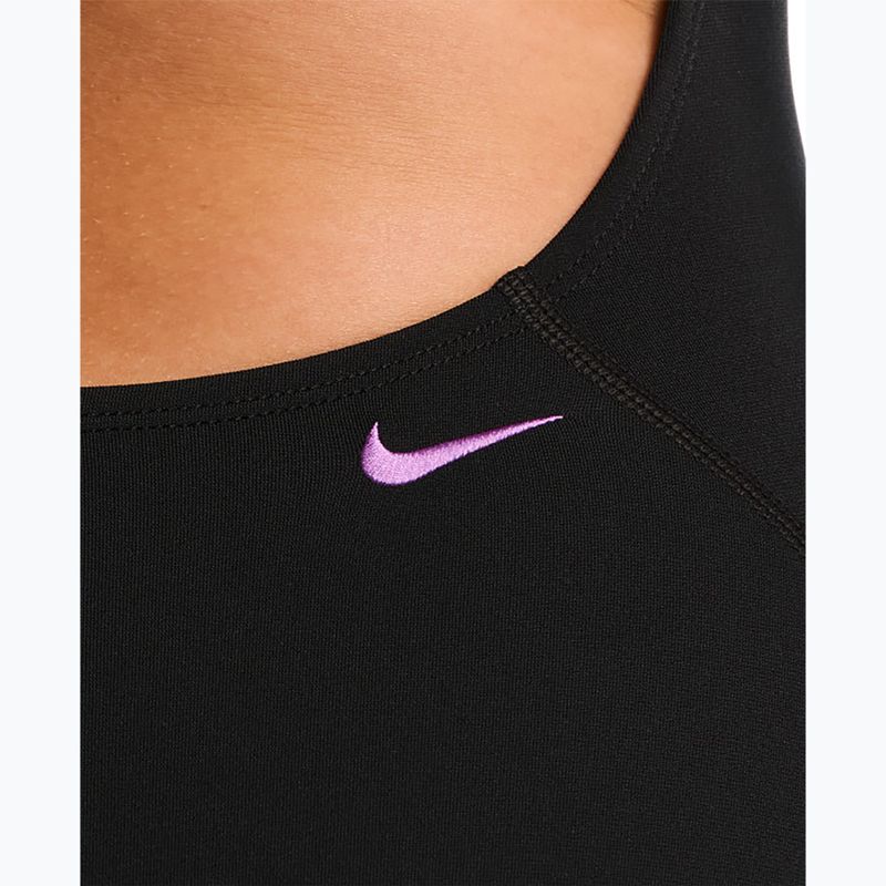 Dámské jednodílné plavky Nike Hydrastrong Logo Gra jet black 5