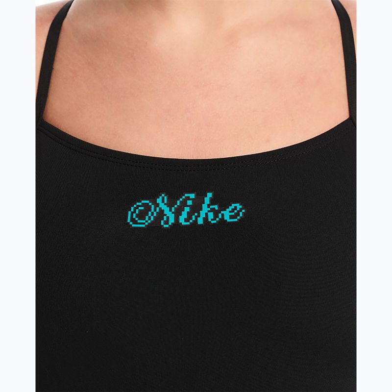 Dámské jednodílné plavky Nike Hydrastrong Logo Gra jet black 4
