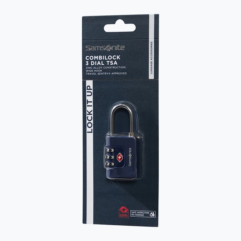 Visací zámek Samsonite Combiblock 3 Dial TSA midnight blue 3
