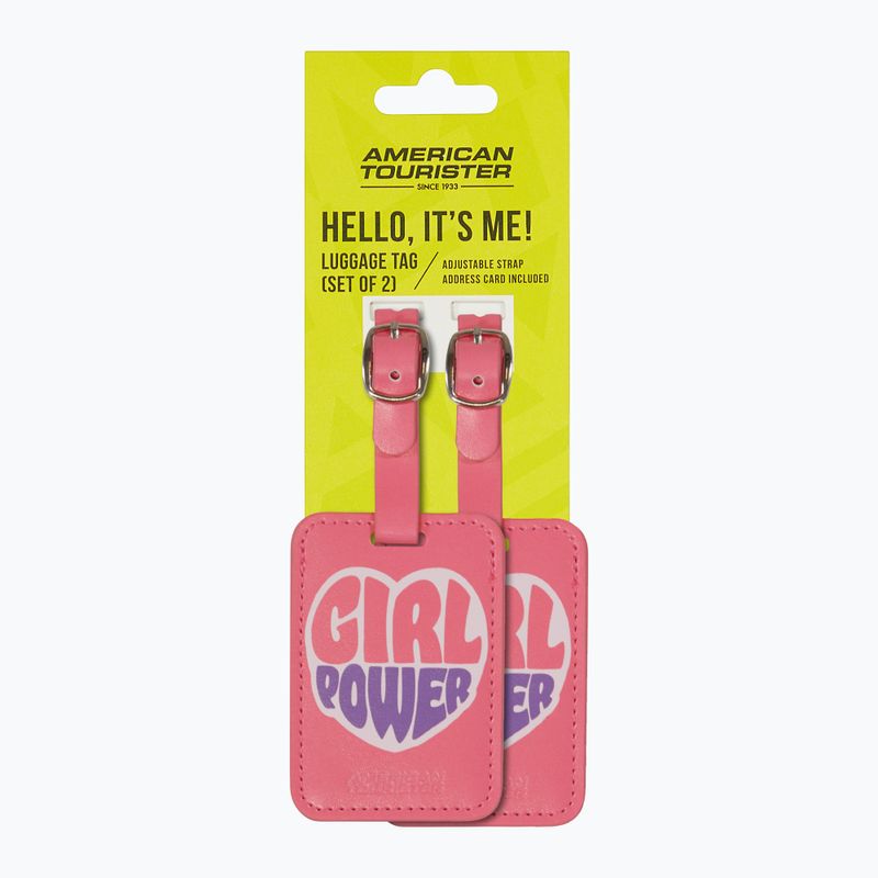 Štítek na zavazadlo American Tourister Luggage Tag Print 2 pcs. girl power 4