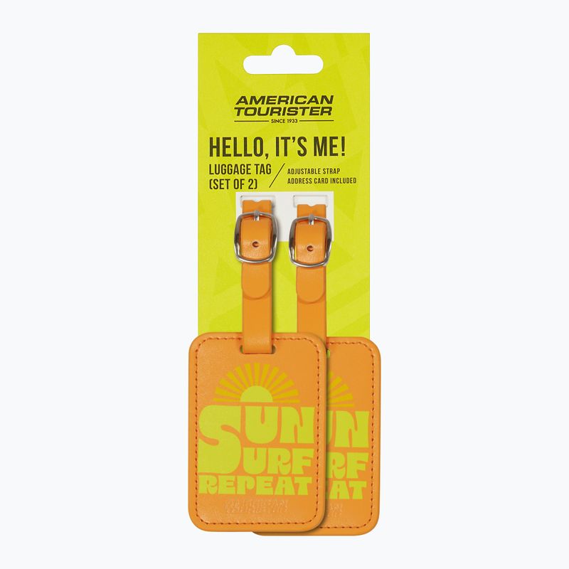 Štítek na zavazadlo American Tourister Luggage Tag Print 2 pcs. sun surf repeat 4