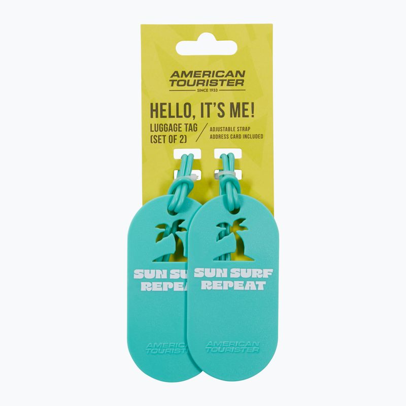 Štítek na zavazadlo American Tourister Luggage Tag Fun 2 pcs. sun surf repeat 5