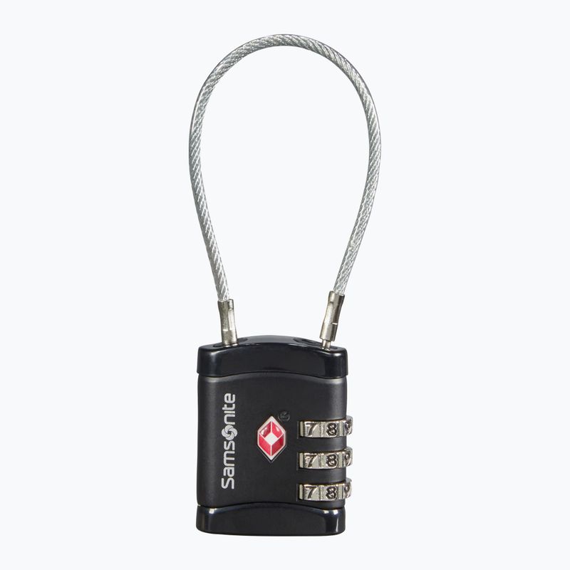 Visací zámek Samsonite Cablelock 3 Dial Tsa black