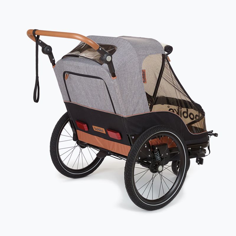 Přívěs na kolo pro dvě osoby bobike Moobe šedočerný 8616000001 2