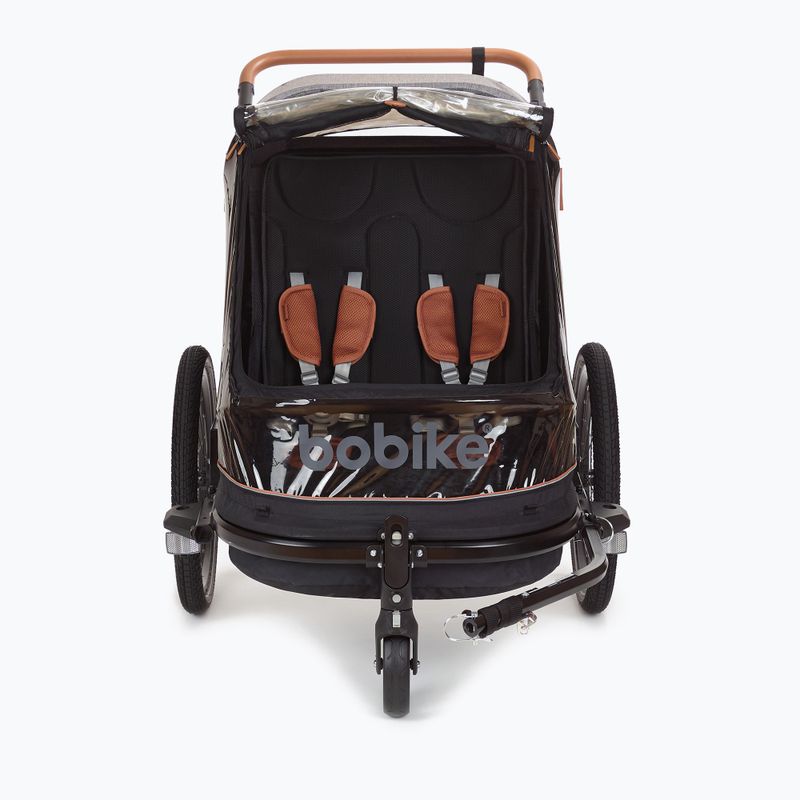Přívěs na kolo pro dvě osoby bobike Moobe šedočerný 8616000001 6